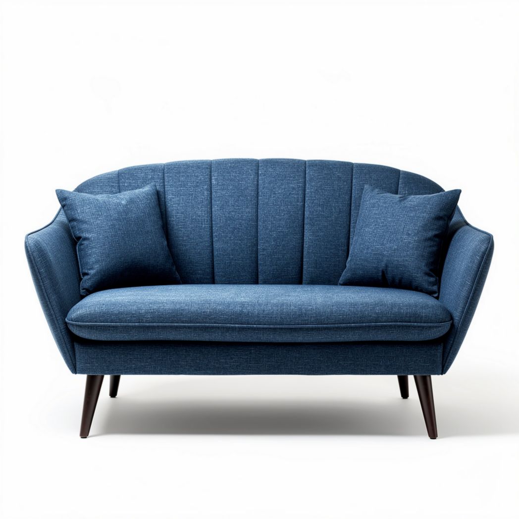 Fabric Two-Seater Sofa with Cushions for Living Room Use – 160 x 80 x 75cm