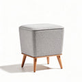 Upholstered Storage Ottoman – Suitable for Living Room or Bedroom – Fabric and Wood – 40 x 40 x 45cm