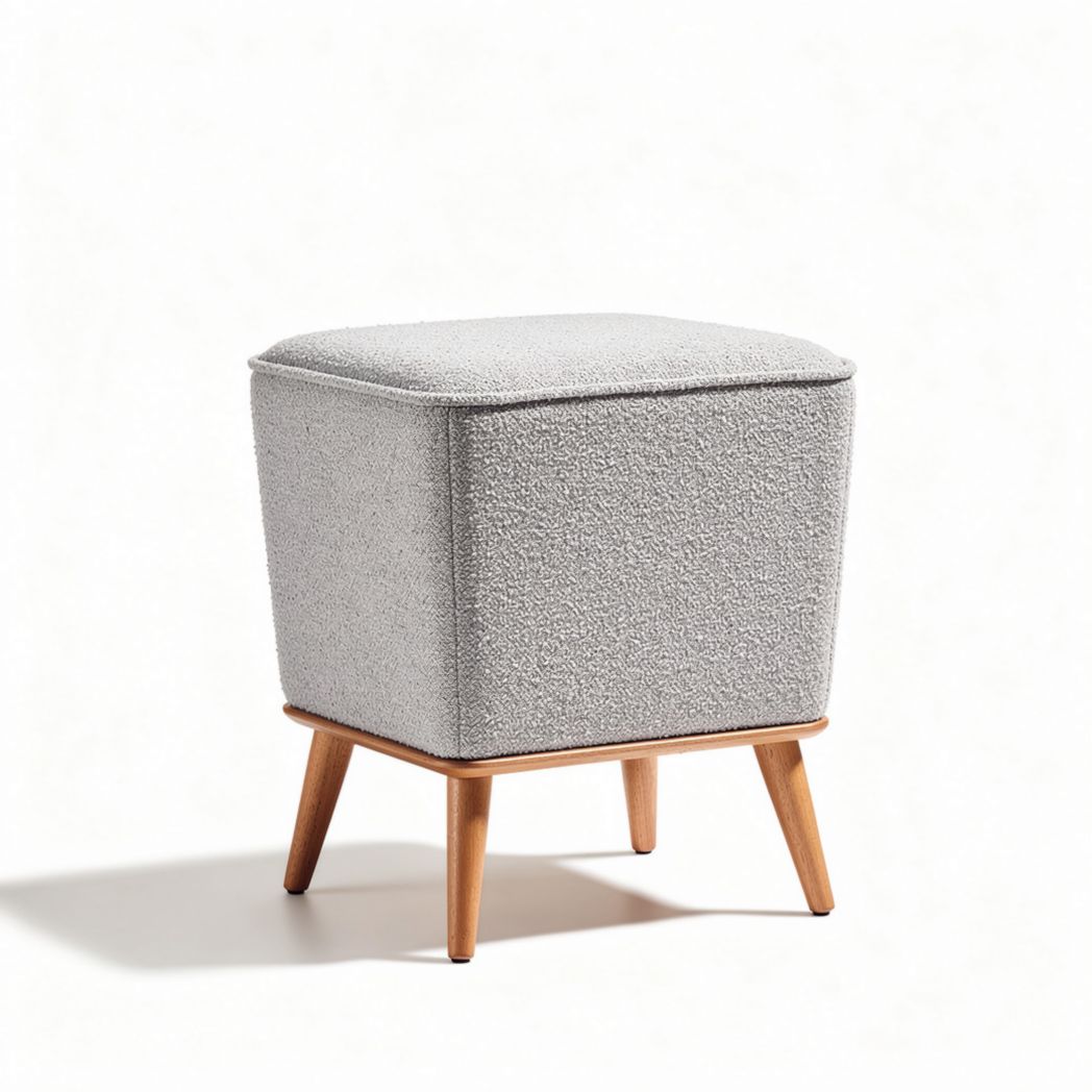Upholstered Storage Ottoman – Suitable for Living Room or Bedroom – Fabric and Wood – 40 x 40 x 45cm
