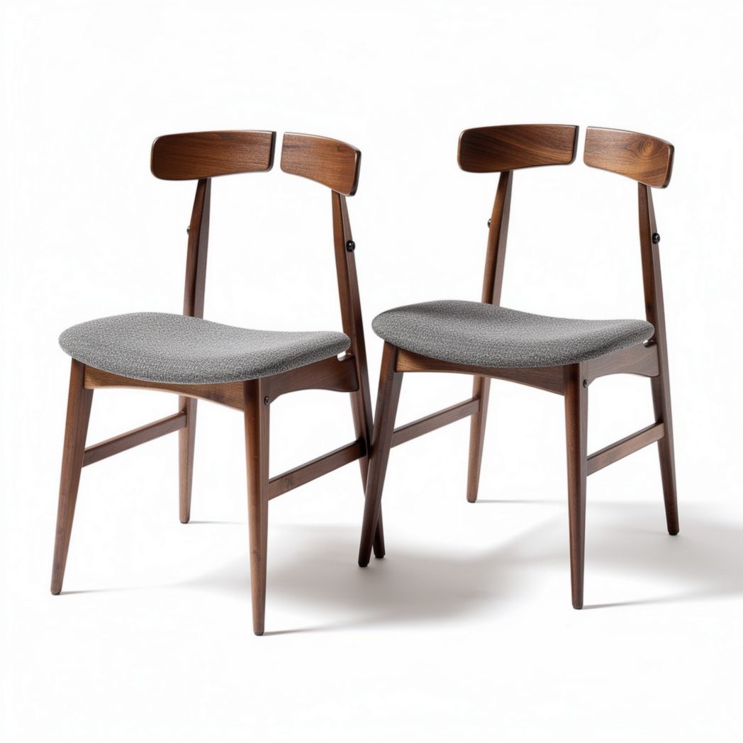Wooden Dining Chair Set – Suitable for Home or Restaurant Use – Made of Solid Wood and Fabric – 45 x 45 x 80cm