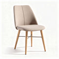 Fabric Upholstered Dining Chair for Indoor Use with Wooden Legs 40 x 45 x 85cm