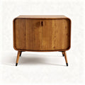 Wooden Storage Cabinet for Living Room Organization Crafted from Natural Wood 60 x 40 x 50cm